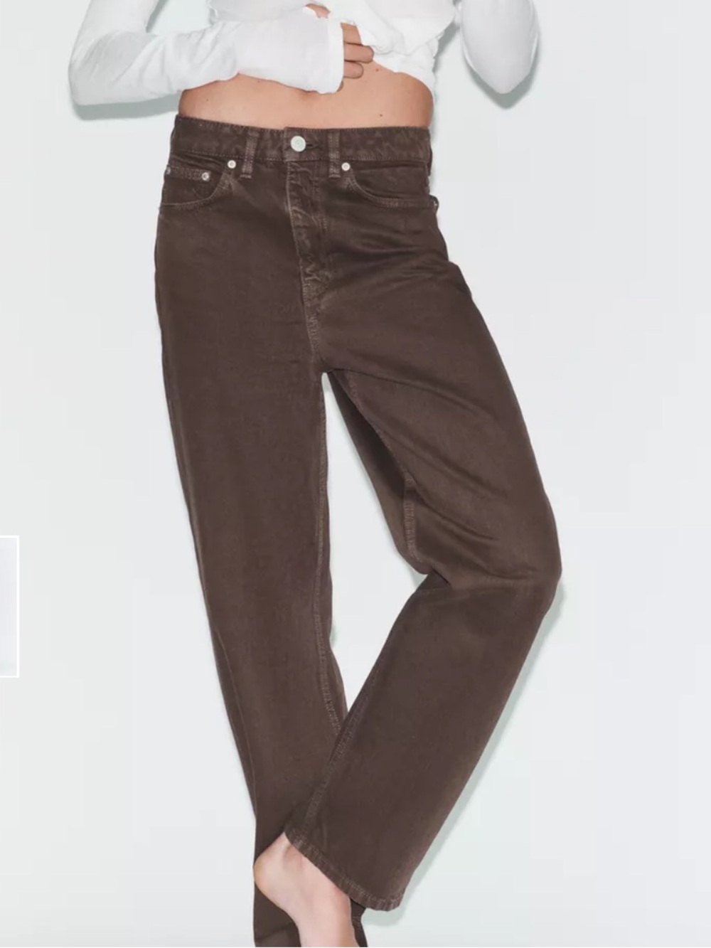 Zara Brown Boyfriend Jeans